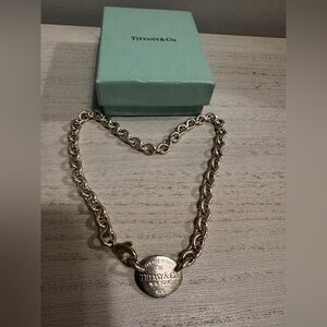 Tiffany & Co. Sterling Silver Return to Tiffany Oval Chocker Necklace